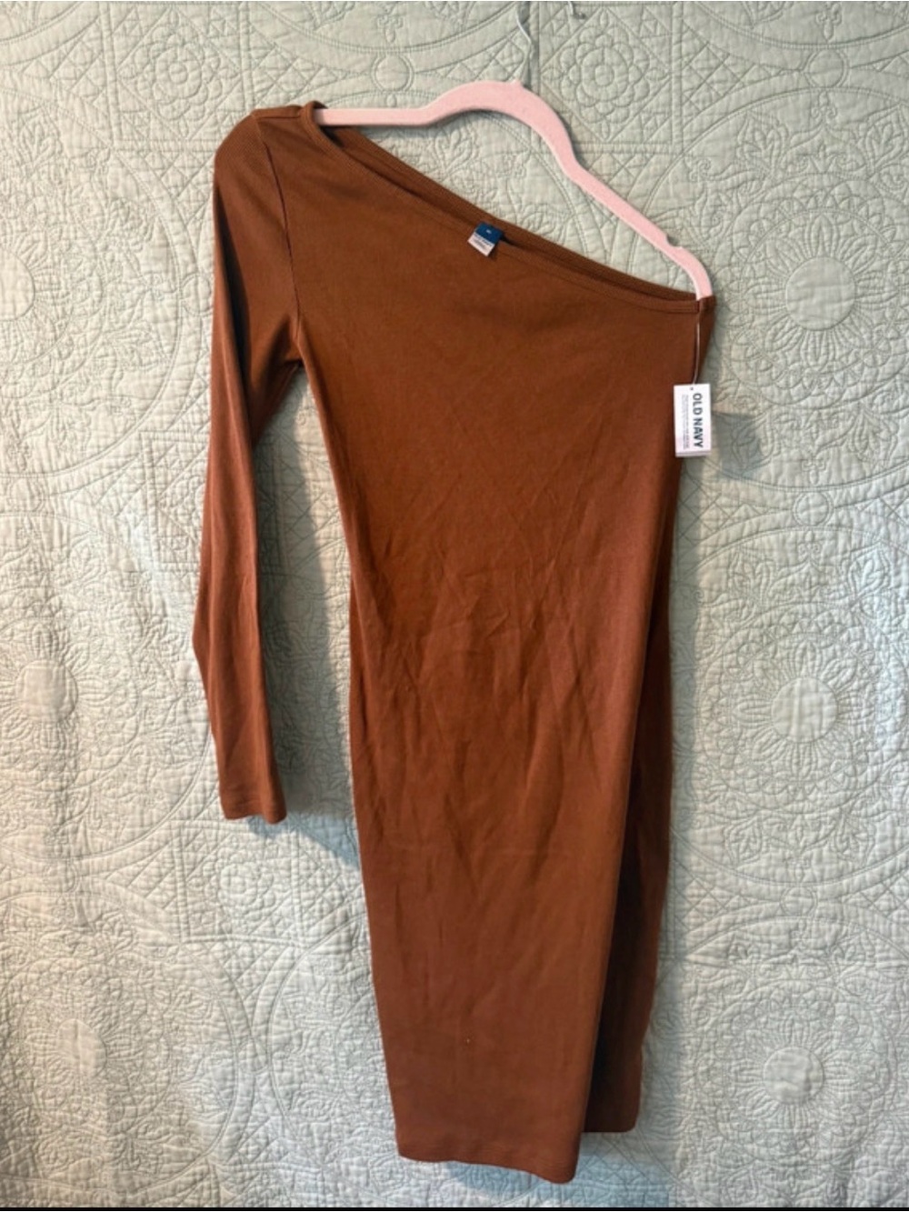 Old Navy One-Shoulder Midi Skirt in Chestnut Brown